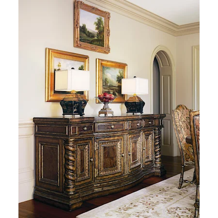 Dining Credenza with Madeira Marble Top